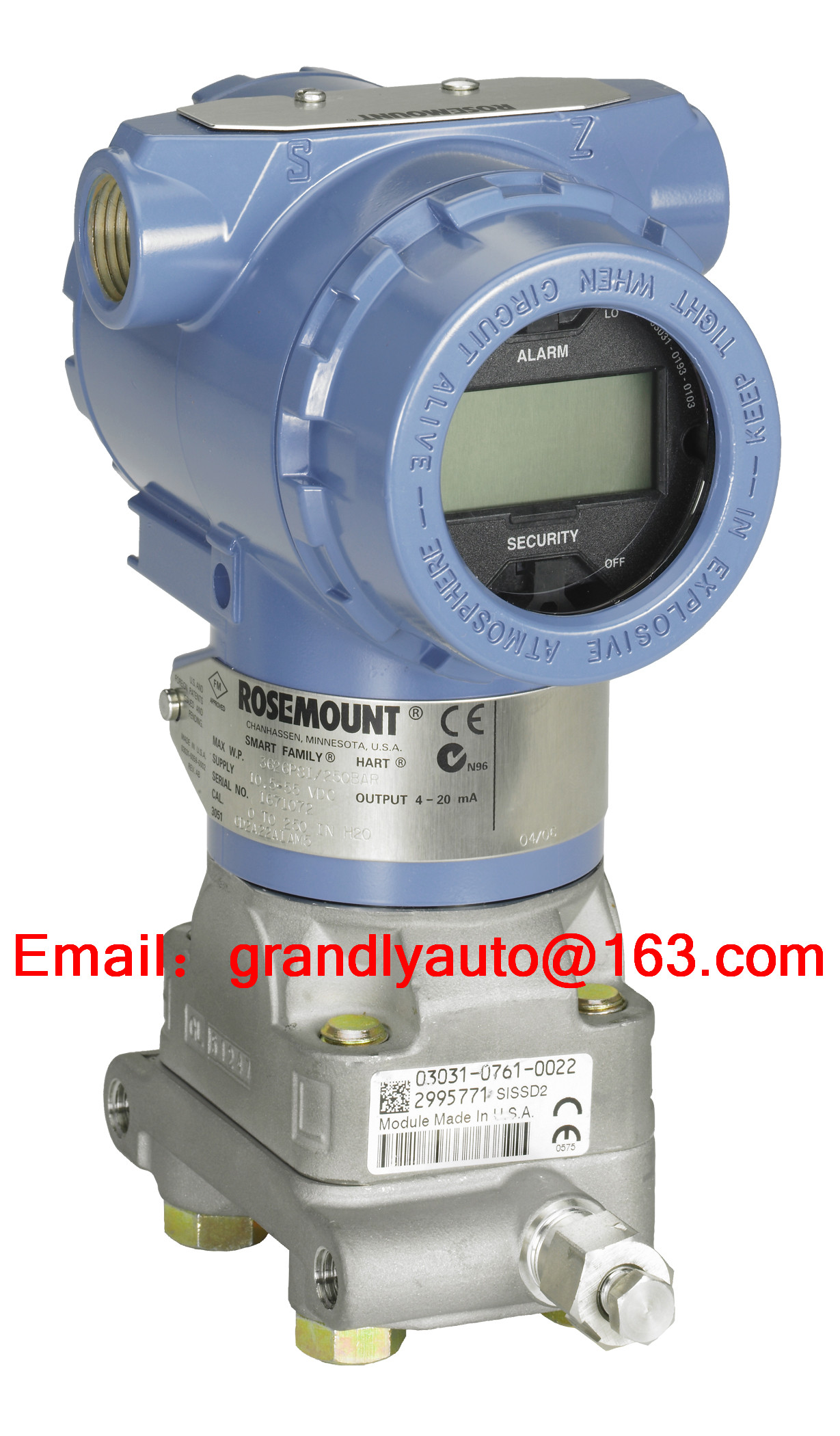 3051CG5A22A1AB4E5L4M5Q4T1 by Rosemount Pressure Transmitter-Buy at Grandly Automation
